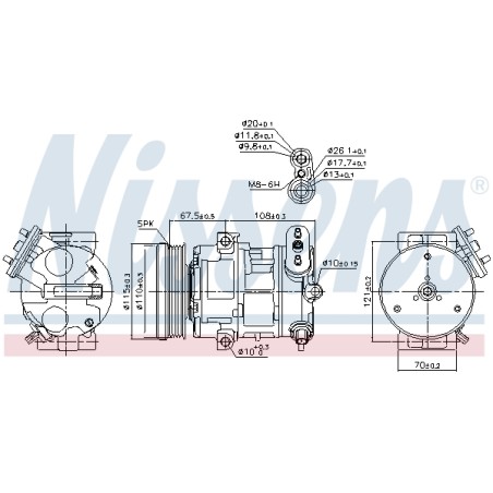 Compresseur De Clim Pour Opel Corsa D E Vauxhall CorsaI (D) Corsavan