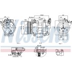 Compresseur De Clim Pour Peugeot Citroën DS 1611179980 9801764380 9802875780
