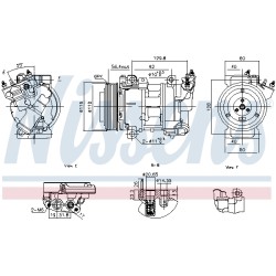 Compresseur De Clim Pour Peugeot Citroën DS 1611179980 9801764380 9802875780