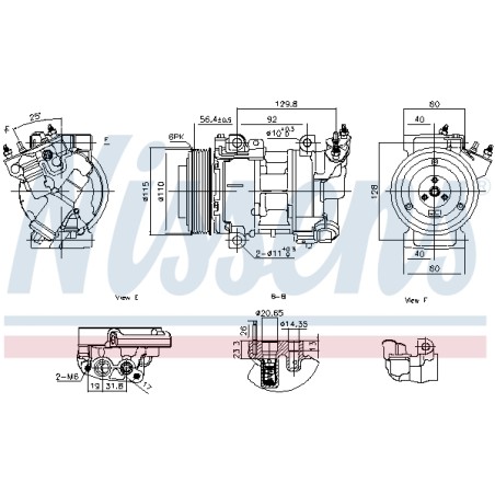 Compresseur De Clim Pour Peugeot Citroën DS 1611179980 9801764380 9802875780