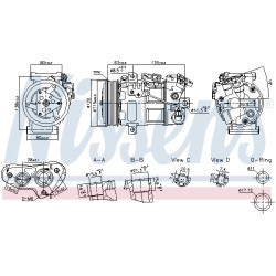 Compresseur De Clim Pour Renault Megane CC Talisman Nissan Interstar X-Trail Van