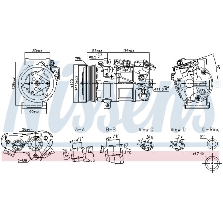 Compresseur De Clim Pour Renault Megane CC Talisman Nissan Interstar X-Trail Van