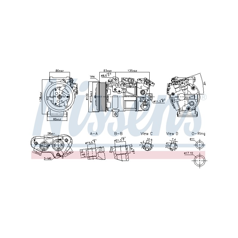 Compresseur De Clim Pour Renault Megane CC Talisman Nissan Interstar X-Trail Van