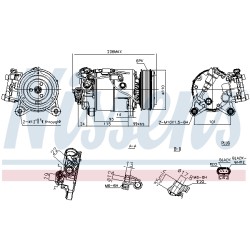 Compresseur De Clim Pour BMW 6 G32 7 G11, G12 X1 Van X2 X3 X4 X5 Mini Mini
