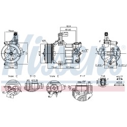 Compresseur De Clim Pour VW Seat Skoda 1H2620459 1S0816803 1H2620491 1S0816803A