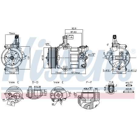 Compresseur De Clim Pour VW Seat Skoda 1H2620459 1S0816803 1H2620491 1S0816803A