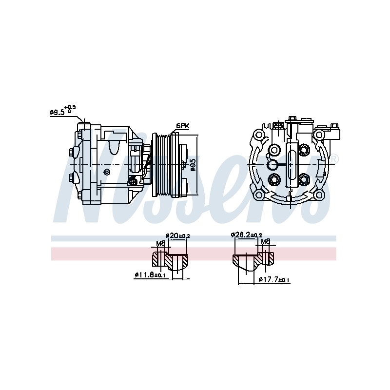 Compresseur De Clim Pour Opel Adam Chevrolet Vauxhall 1618433 42623009 39060685