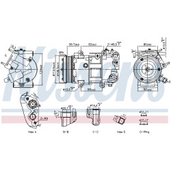 Compresseur De Clim Pour Peugeot 208 II Opel Citroën DS 1638946180 9829934580