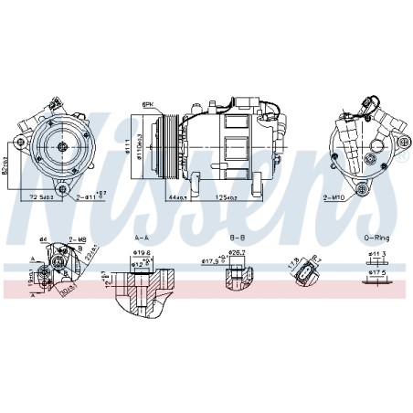Compresseur De Clim Pour BMW Série 1 F40 F70 2 F44 F45 F46 U06 X1 Van X2 Mini