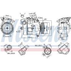Compresseur De Clim Pour BMW Série 3 E90 E91 E92 5 E60 E61 F07 64526917859