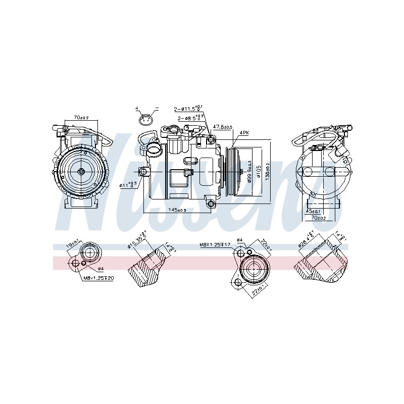Compresseur De Clim Pour BMW Série 3 E90 E91 E92 5 E60 E61 F07 64526917859