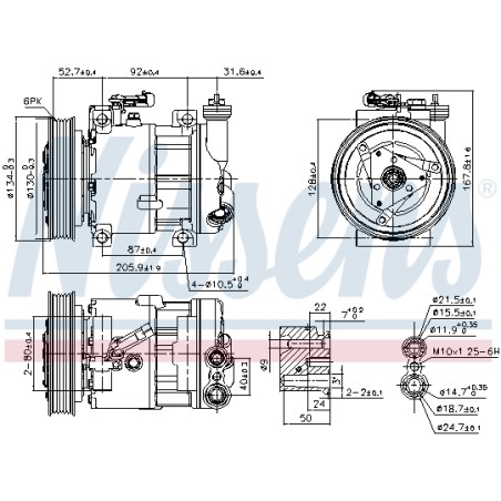 Compresseur De Clim Pour Fiat Alfa Romeo Lancia 60610275 60629417 60653652