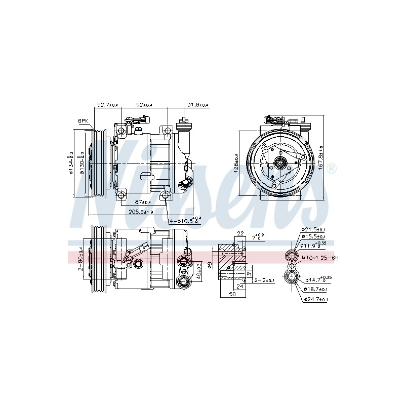 Compresseur De Clim Pour Fiat Alfa Romeo Lancia 60610275 60629417 60653652