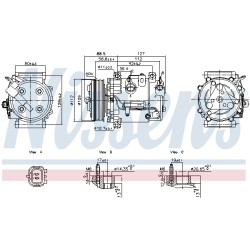 Compresseur De Clim Pour Peugeot 208 II Opel Citroën Jeep 9827596080 1666721980