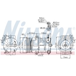 Compresseur De Clim Pour Peugeot Opel Fiat Ford 93190815 93193972 9S5119D623BA