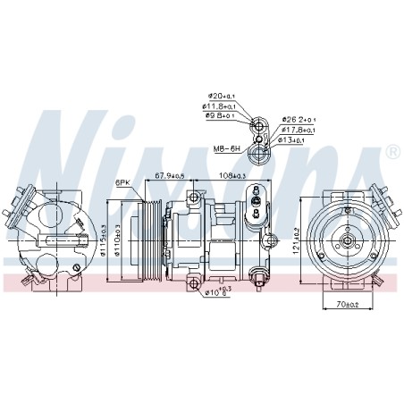 Compresseur De Clim Pour Peugeot Opel Fiat Ford 93190815 93193972 9S5119D623BA