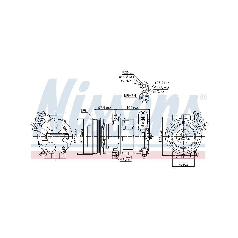 Compresseur De Clim Pour Peugeot Opel Fiat Ford 93190815 93193972 9S5119D623BA