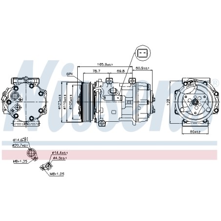 Compresseur De Clim Pour Peugeot Fiat Toyota Citroën C8 9655229080 9659749480