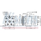 Compresseur De Clim Pour Peugeot 309 II 405 I 605 Citroën BX ZX