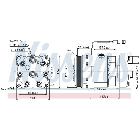 Compresseur De Clim Pour Peugeot 309 II 405 I 605 Citroën BX ZX