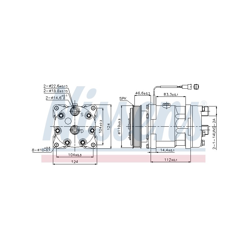 Compresseur De Clim Pour Peugeot 309 II 405 I 605 Citroën BX ZX