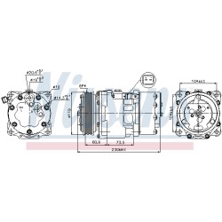 Compresseur De Clim Pour Peugeot 206 307 Citroën C4 I