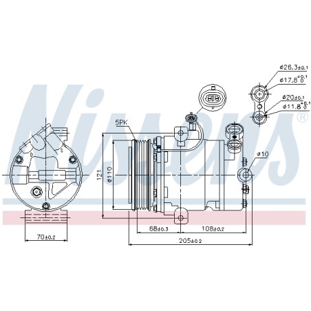 Compresseur De Clim Pour Opel Astra G Corsa C Vauxhall Corsa (C) Corsavan -