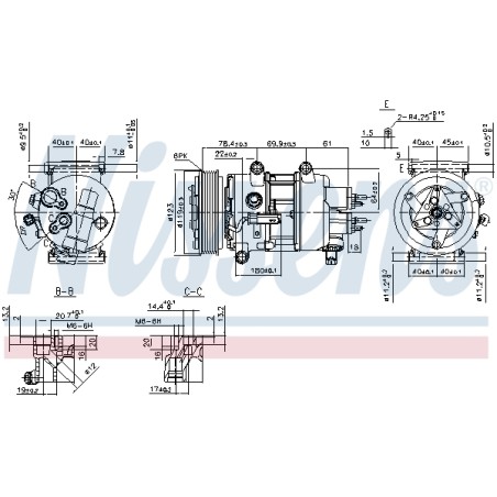 Compresseur De Clim Pour Peugeot 207 208 307 308 508 I Bipper Partner Citroën