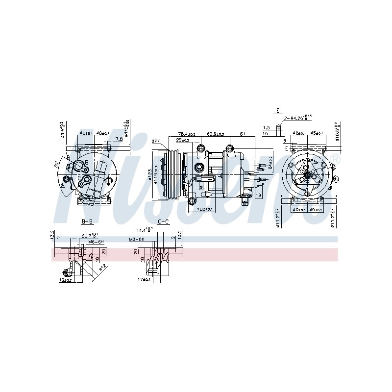 Compresseur De Clim Pour Peugeot 207 208 307 308 508 I Bipper Partner Citroën