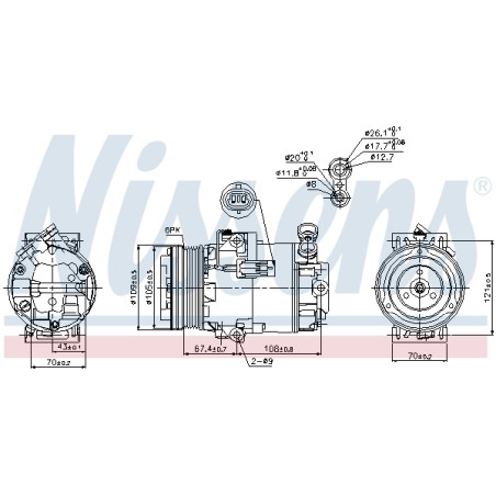 Compresseur De Clim Pour Opel Astra H Zafira B Family Vauxhall Zafira (B)