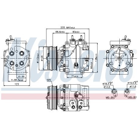 Compresseur De Clim Pour Honda City Jazz II 38810-RME-A01 38810-RME-A02