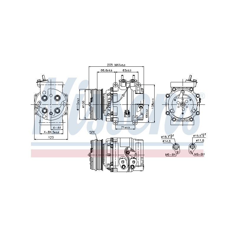 Compresseur De Clim Pour Honda City Jazz II 38810-RME-A01 38810-RME-A02