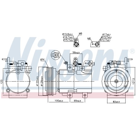 Compresseur De Clim Pour Hyundai Highway Van Santa Fé I I/SUV Sonata IV Trajet