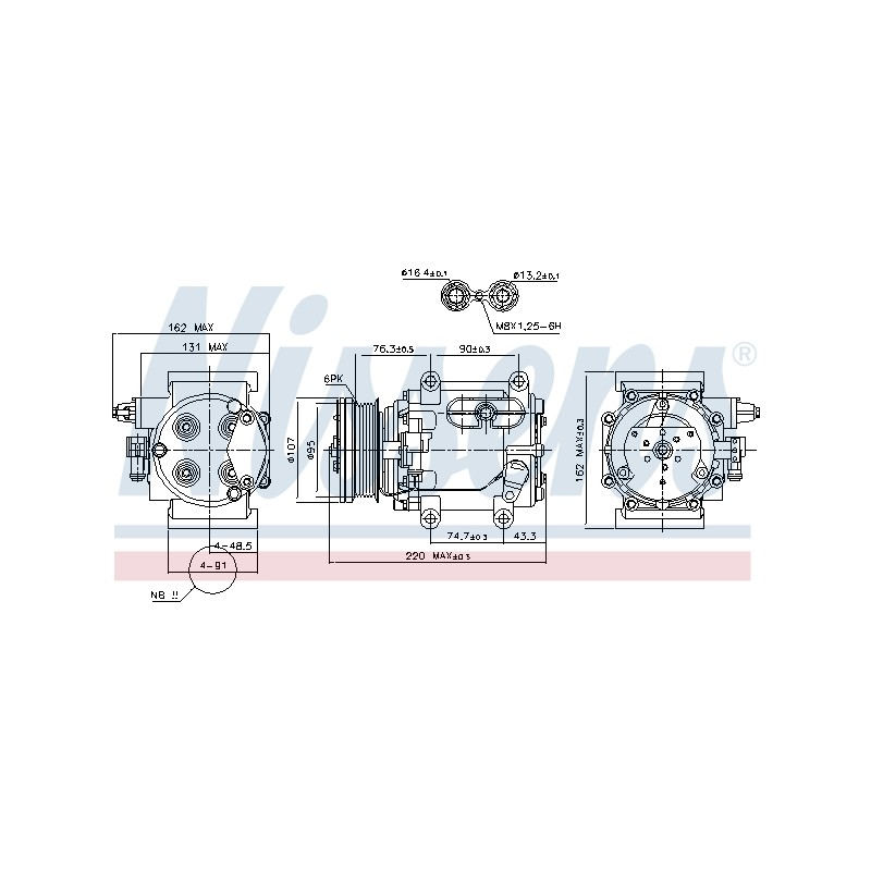 Compresseur De Clim Pour Jaguar S-Type XR850847 XR89202 XW4H19D623CB