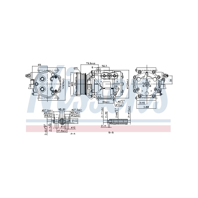 Compresseur De Clim Pour Ford Cougar Fiesta IV V Fusion KA Mondeo II 1141327