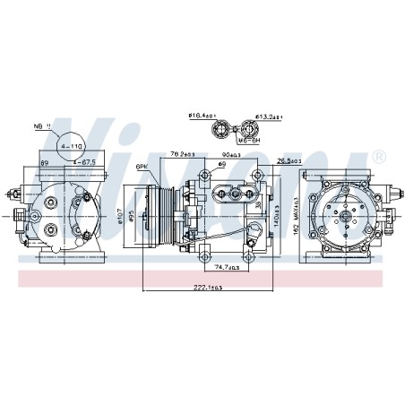 Compresseur De Clim Pour Jaguar S-Type X-Type Estate XR820839 XR82897 XR853767