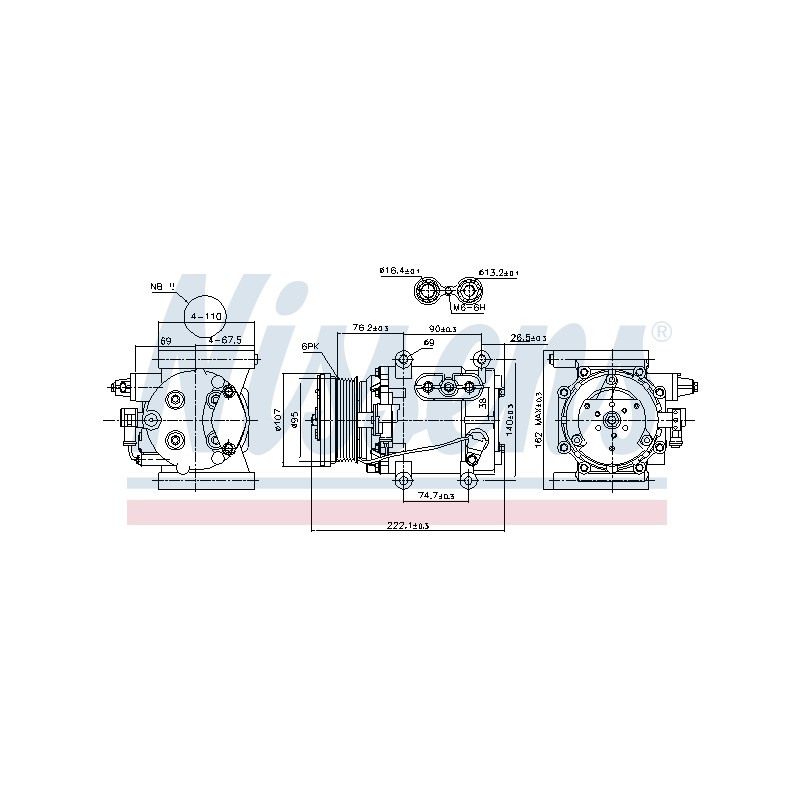 Compresseur De Clim Pour Jaguar S-Type X-Type Estate XR820839 XR82897 XR853767