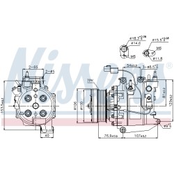 Compresseur De Clim Pour Honda Civic VIII FR-V 38800RNCZ020M2 38810RNA004