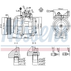 Compresseur De Clim Pour Hyundai Coupé Elantra Tucson Kia Carens I III Picanto