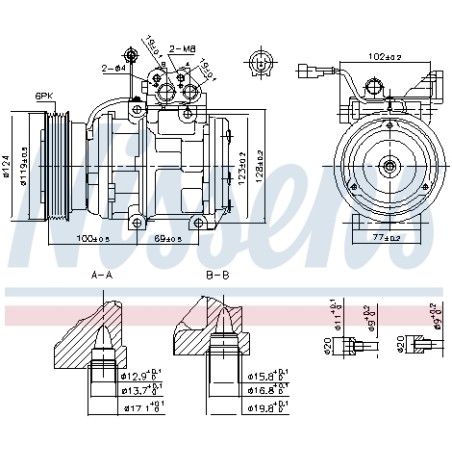 Compresseur De Clim Pour Hyundai Coupé Elantra Tucson Kia Carens I III Picanto