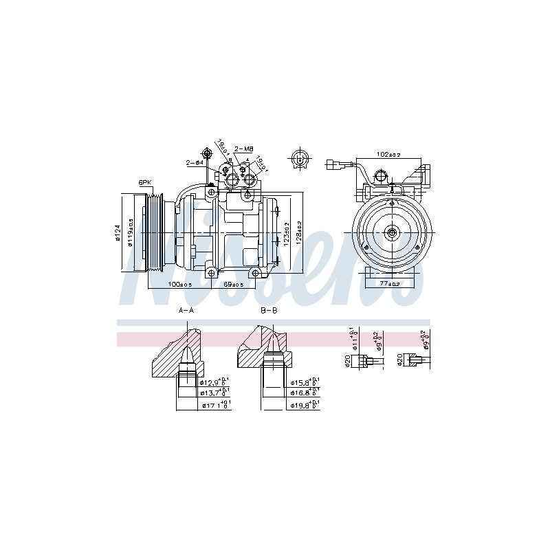 Compresseur De Clim Pour Hyundai Coupé Elantra Tucson Kia Carens I III Picanto