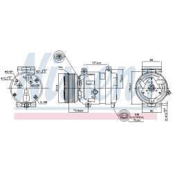 Compresseur De Clim Pour Renault Grand Scénic II Laguna Megane VELSatis 1140078