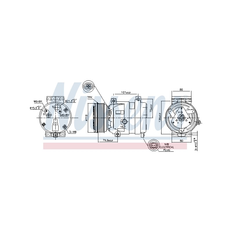 Compresseur De Clim Pour Renault Grand Scénic II Laguna Megane VELSatis 1140078