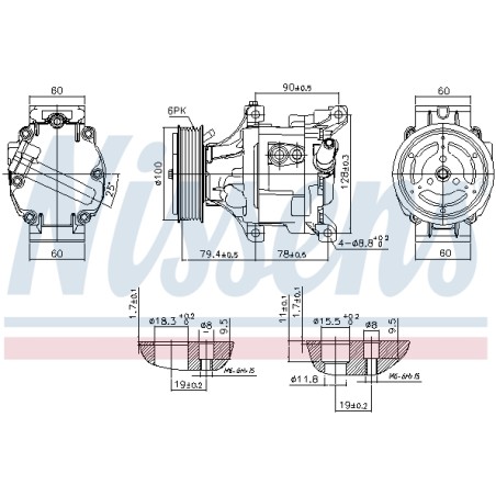 Compresseur De Clim Pour Fiat Chrysler Lancia Musa 71797095 51746931 K46819144