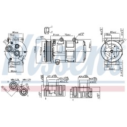 Compresseur De Clim Pour Ford Galaxy Mondeo IV S-Max Volvo S80 II V70 III