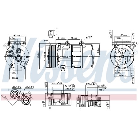 Compresseur De Clim Pour Ford Galaxy Mondeo IV S-Max Volvo S80 II V70 III