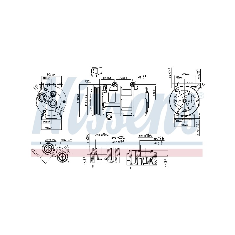 Compresseur De Clim Pour Ford Galaxy Mondeo IV S-Max Volvo S80 II V70 III
