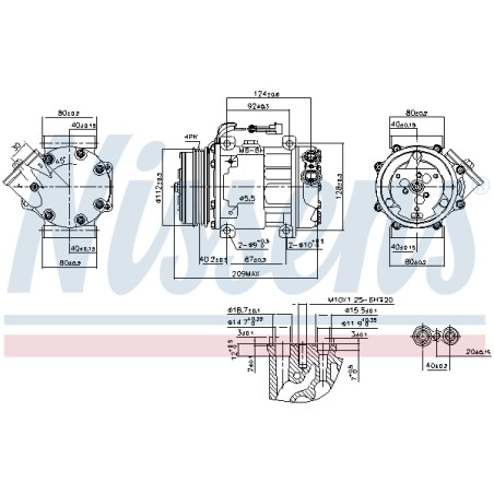 Compresseur De Clim Pour Peugeot Fiat Citroën 1607139480 1607139780 1626275080
