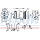 Compresseur De Clim Pour Peugeot Boxer Fiat Ford Citroën 6C1119497AB 1358920