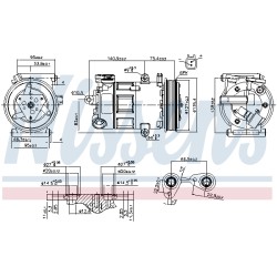 Compresseur De Clim Pour Peugeot Boxer Fiat Ford Citroën 6C1119497AB 1358920